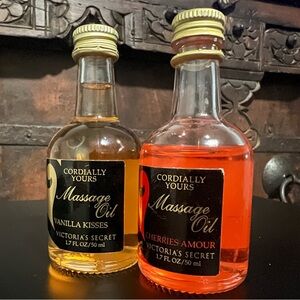 VS Cordially Yours Massage Oil-Vanilla Kisses & Cherries Amour 1.7oz/50ml each